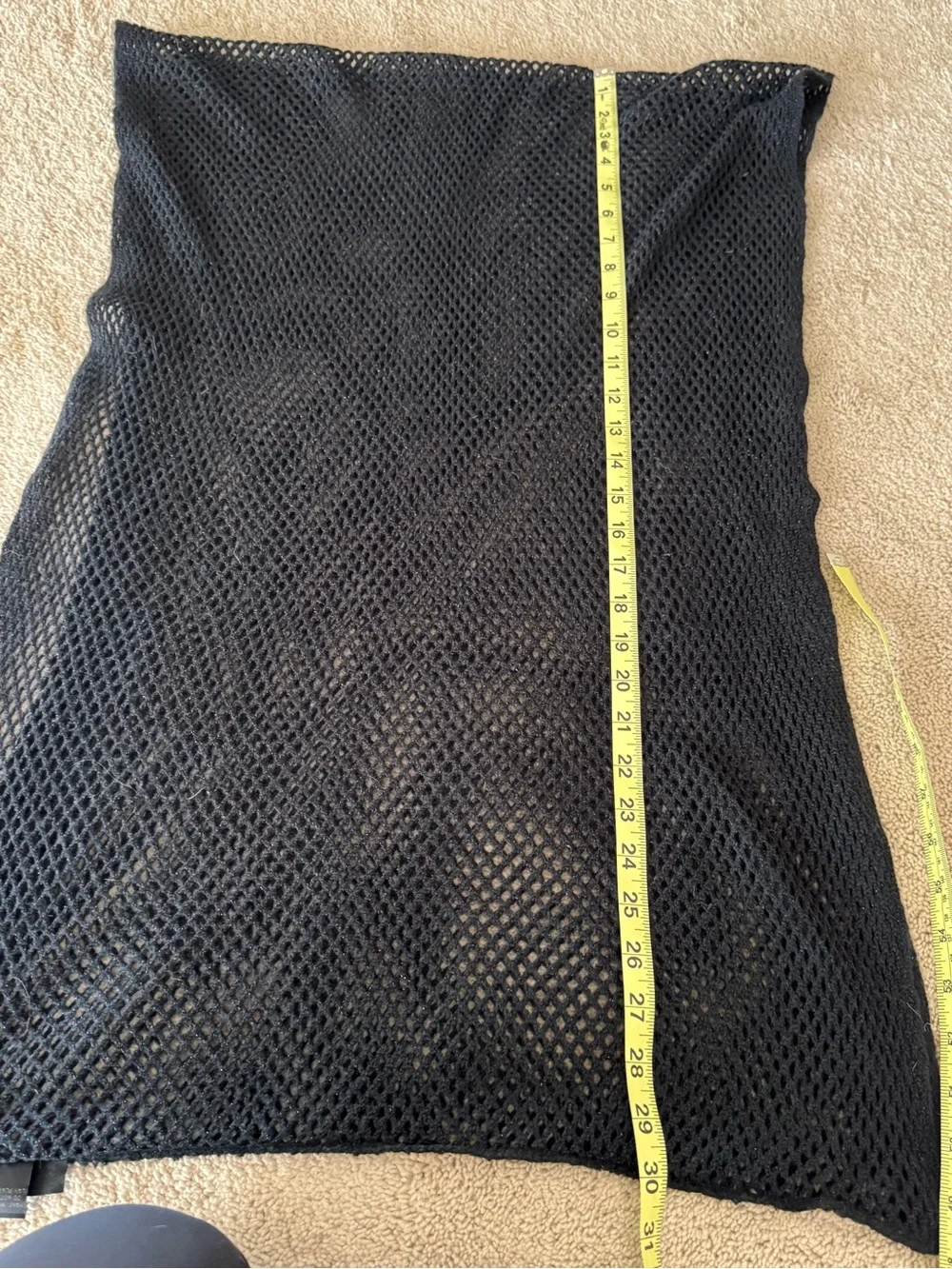 Steve Madden Black Mesh Infinity Scarf